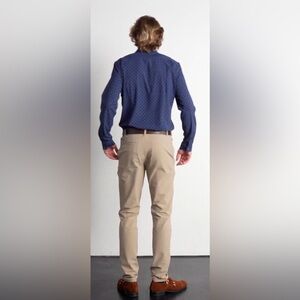 TEREN Mens Lightweight Khaki Drawstring Traveler 36x34 Travel Pants